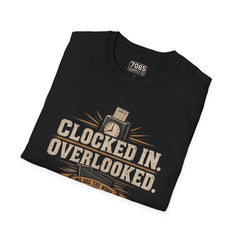 Clocked In. Overlooked. | Retail Grind Graphic Tee