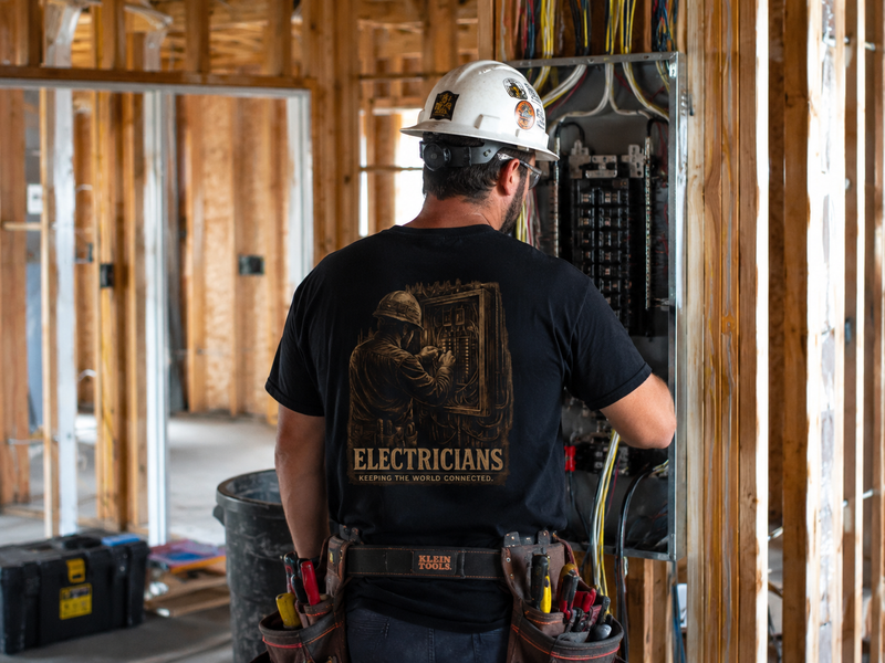 Electrician Graphic Tee | Keeping the World Connected