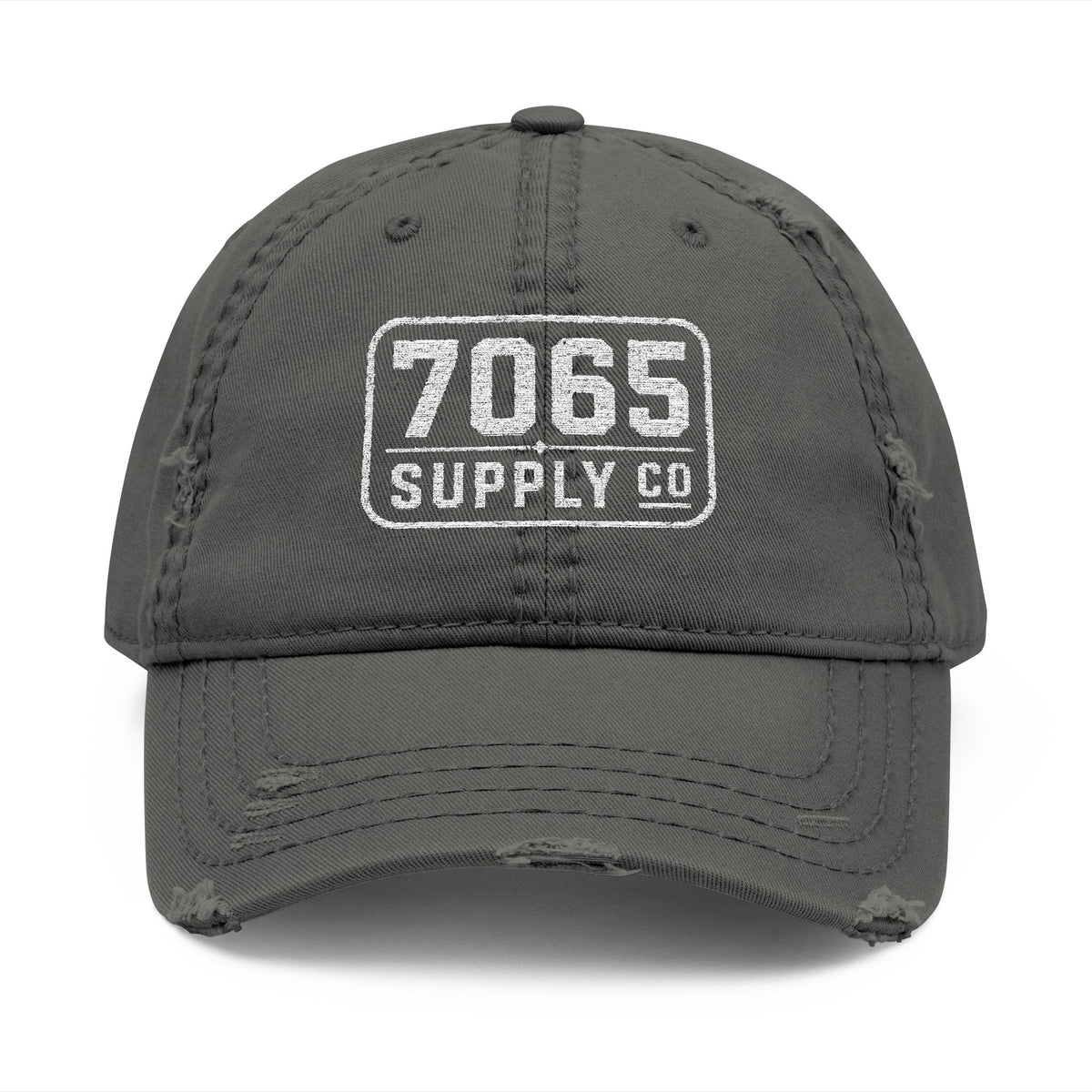 7065 Supply Co. Distressed Embroidered Dad Hat