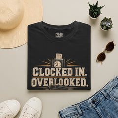 Clocked In. Overlooked. | Retail Grind Graphic Tee